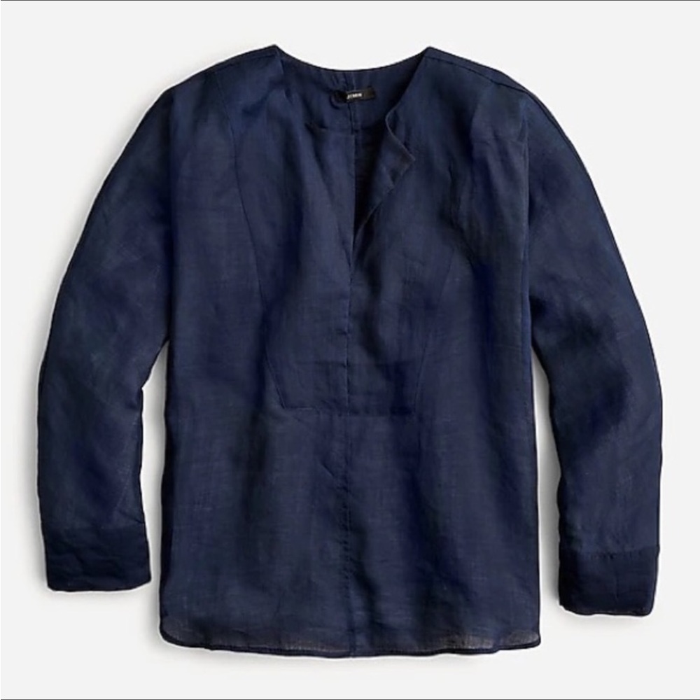 NWOT J. Crew long sleeve Ramie Tunic Top XS